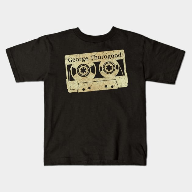 cassette tape vintage George Thorogood, ElaCuteOfficeGirl Kids T-Shirt by ElaCuteOfficeGirl Waving Hand